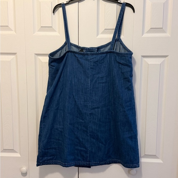 J.Crew Chambray Button Front Mini Dress Size XL 100% Cotton - Picture 9 of 9